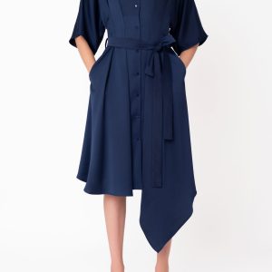 Vestido Camiseiro Plissado